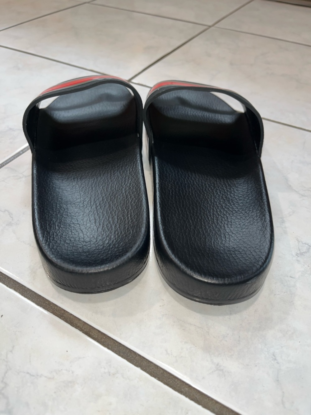 Gucci PURSUIT ‘72 Black Slide Sandals with Red and Green Stripe, MEN SIZE 9 - Picture 9 of 11